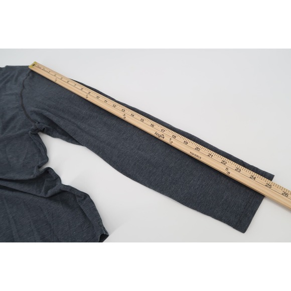 Lululemon Mens Large 5‎ Year Basic Henley Long Sleeve Shirt Heathered Dark Gray - Picture 7 of 9